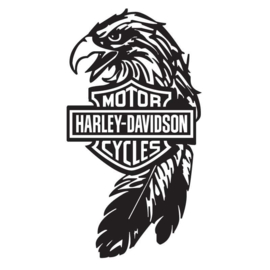 RETRO METAL SIGN - HARLEY DAVIDSON - EAGLE - BORN TO RIDE