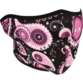 Face Mask - Half - Purple Paisley - Zan HeadGear