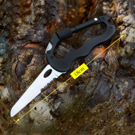 Knife / Multi-Tool - Fishing - Camping - Biker - Carabiner tool 6 in 1