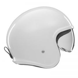 NOX/SUNDOWN - N240 - White Jet Helmet - Built-In Sun Visor - ECE