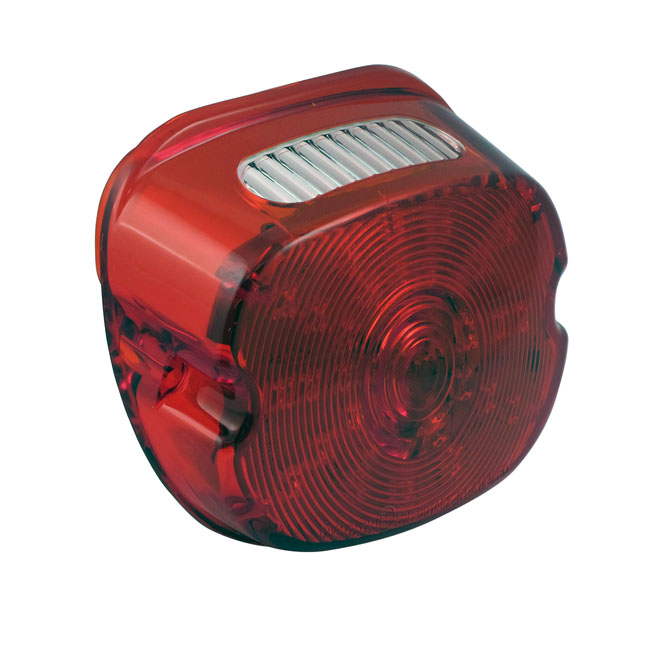 Laydown LED taillight lens assembly. Red lens - HD