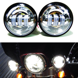 4,5 inch LED - Chrome Passinglights - (2 pieces)
