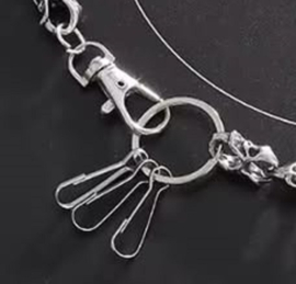 Biker Wallet Chain - Skulls - 51cm