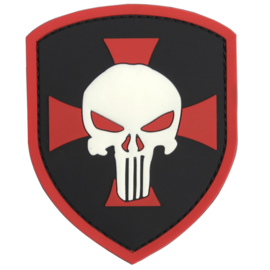 pvc / velcro Patch - PUNISHER skull in a maltese cross