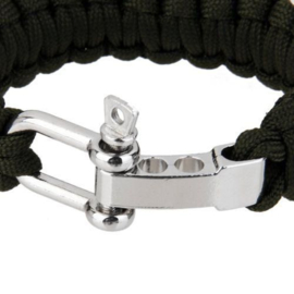 Bracelet - Paracord skull iron buckle 8 inch (chose color)