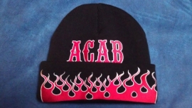 Knit Cap - ACAB - Flames
