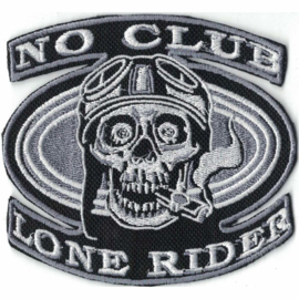 PATCH - NO CLUB - LONE RIDER - Skull Helmet Goggles Cigar