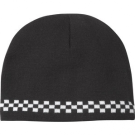 Beanie - Black Raceflag - Checkered Flag