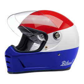 Biltwell - Lane Splitter Helmet - Red White Blue (ECE)