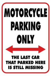 Motorcycle Parking Only - Large Sign