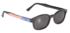 Larger Sunglasses - X-KD's  - SMOKE - USA Flag / Stars & Stripes Frame