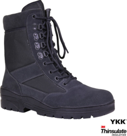 Combat Boots - Grey Leather & 3M breathing - Limited Edition (Zipper)