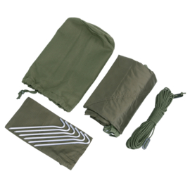 Olive Tarp / Tarpaulin - DeLuxe - Molle - 210T rip-stop with PP webbing