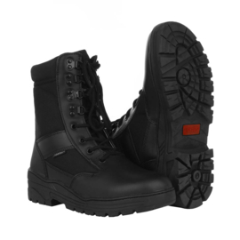 Sniper/Combat Boots - Black Leather & 3M breathing  DeLuxe (Zipper)
