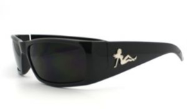 Trucker Babe Sunglasses -UV400 protection - Black & Chrome Logo