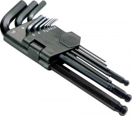 Hex/Inbus set, Metric, with tool-clip