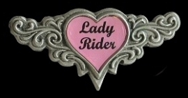 P183 - Pin - Lady Rider - Tribal Pink  Heart