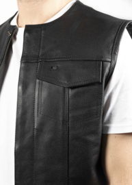 Leather Vest - Cut Off - SOA - Sons of Anarchy Style - John DOE - MC Outlaw Vest