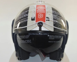 BEON B707 HELMET - Black & White - Skull