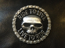 Belt Buckle - Ride to Live - USA made