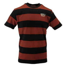 ROEG CODY STRIPED T-SHIRT BLACK/ORANGE