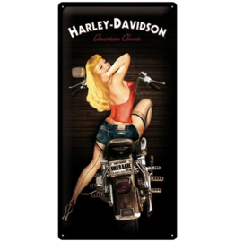 Harley-Davidson - Tin Sign - Biker Babe XL 50cm