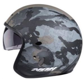 NOX - N237 - Combat Jet Helmet - Built-In Sun Visor