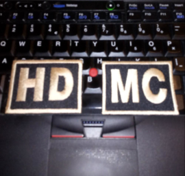 PATCH SET (of 2) - HD-MC / HDMC - GOLD / BRASS