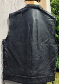 Leather MC Vest - Side Expansion Lace