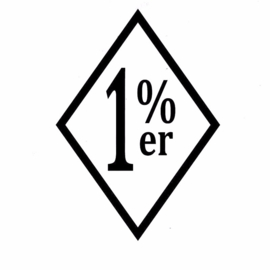 One Percenter Sticker - 1% er - DECAL LARGE - cut out