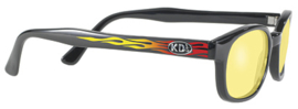 Sunglasses - Classic KD's - FLAMES - Yellow