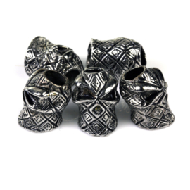 BEADS: TRIBAL DICE SKULL SET of 5 - for Paracord and other
