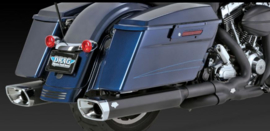 Vance & Hines Monster Squared Slip-On Chrome Mufflers / black endcaps