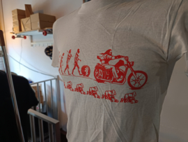 Red & White - Evolution of Men - NSFW - T-shirt