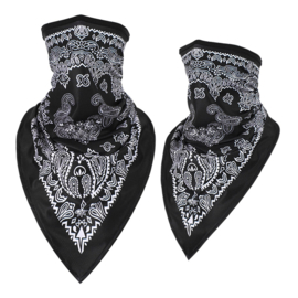 Black Paisley NeckTube / Triangle Tunnel