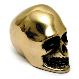 Shakelpookknop - Shifter - Polished Brass Skull