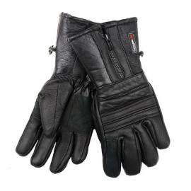 Gloves - Basic Motorcycle Gloves with zipper - Thinsulate 3M - MEDIUM ONLY