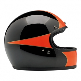 BiltWell - Gringo Helmet - GLOSS BLACK/ORANGE - LIMITED - MEDIUM ONLY