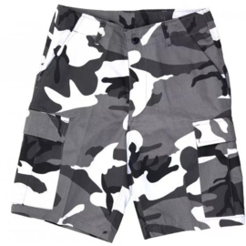 BDU Combat Shorts - URBAN CAMOUFLAGE -(grey - white - black)