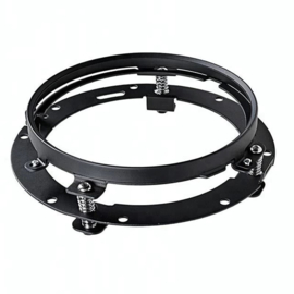 7" Round Headlight Ring Mounting Bracket - 7 Inch - Black