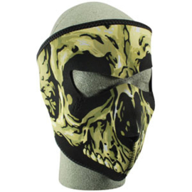 Face Mask - Full - Skull - reversable to black - Zan HeadGear