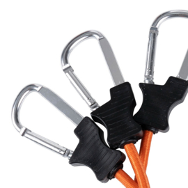 Carabiner bungee cords 60 cm - ORANGE