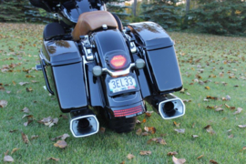 Vance & Hines Monster Squared Slip-On Chrome Mufflers / black endcaps