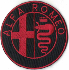 PATCH - red circle - Italian Car logo - ALFA ROMEO