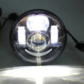 LED DRL For Harley Fat Bob Led headlight Chrome