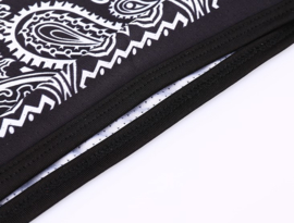 Black Paisley NeckTube / Triangle Tunnel - Cholo