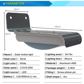 Security LED - PIR outdoor low & bright light - SOLAR