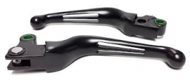 Slotted Handlebar Levers - Black - Harley-Davidson - Wide Blade