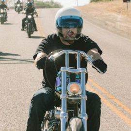 Biltwell Jet - Bubble Visor - Blue Gradient - Bubble Shield