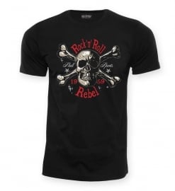 SkullSports (King Kerosin) - Rock 'n Roll Rebel -  Black T-Shirt